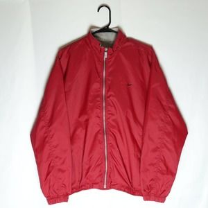 Nike Windbreaker Mens M Red Full ZIp Lightweight Long Sleeve Jacket 90s Vintage